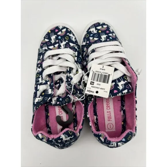 Falls Creek Shoes Jump Unicorn Pink/blue/white Rainbow Size Girls 1 New - Picture 5 of 6